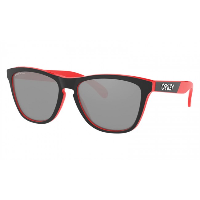 Oakley Frogskins 50/50 Collection Sunglasses Bright Red Black Frame Prizm Black Lens