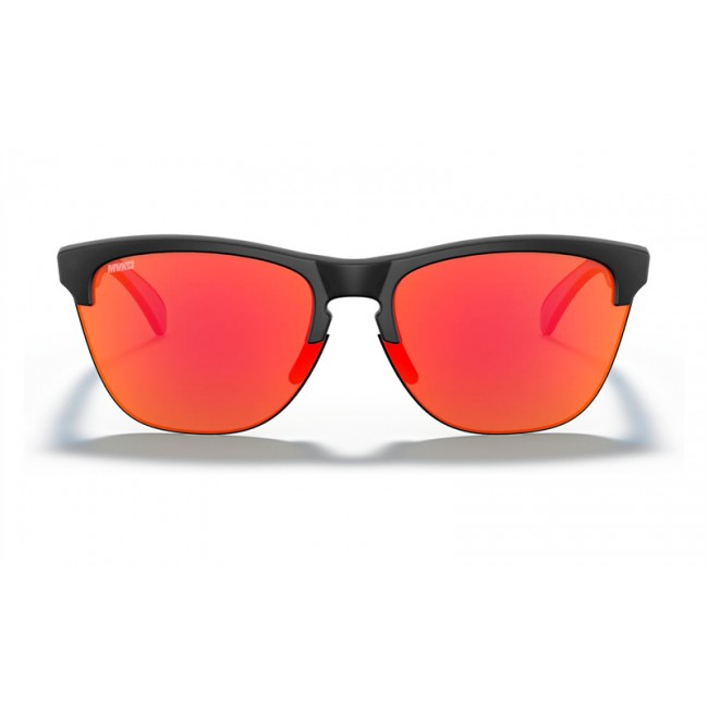 Oakley Frogskins Lite Maverick Vinales Signature Series Sunglasses Matte Black Ink Frame Prizm Ruby Lens