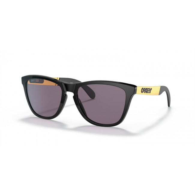 Oakley Frogskins Mix Low Bridge Fit Sunglasses Polished Black Frame Prizm Grey Lens