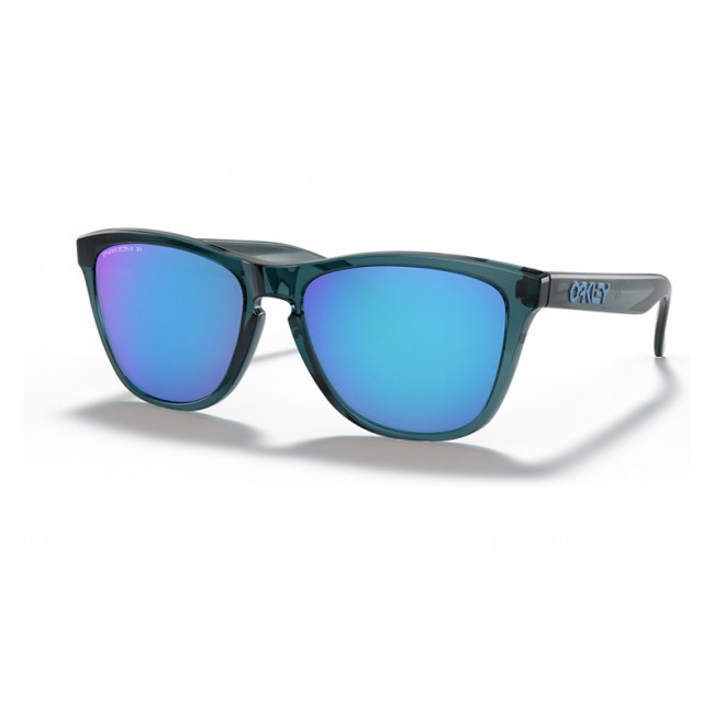 Oakley Frogskins Sunglasses Crystal Black Frame Prizm Sapphire Polarized Lens