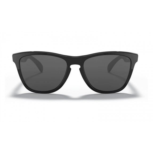 Oakley Frogskins Sunglasses Polished Black Frame Grey Lens