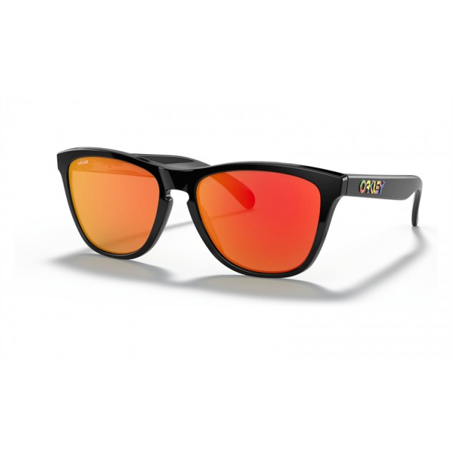 Oakley Frogskins Sunglasses Polished Black Frame Prizm Ruby Lens