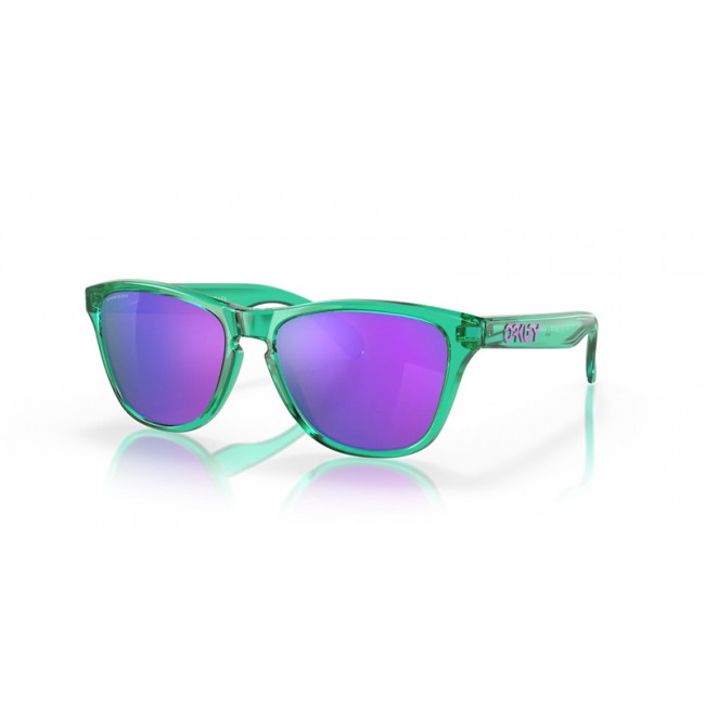 Oakley Frogskins XS Youth Fit Shift Collection Sunglasses Transparent Celeste Frame Prizm Violet Lens