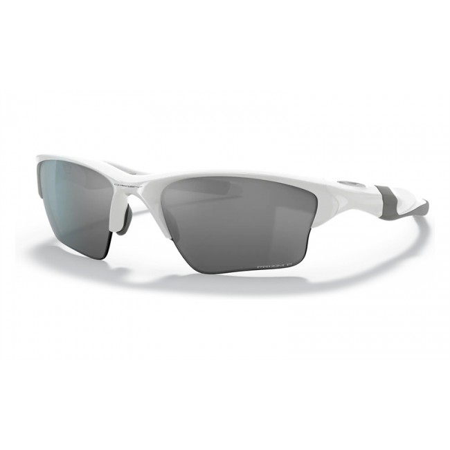 Oakley Half Jacket 2.0 Xl Sunglasses Polished White Frame Prizm Black Polarized Lens