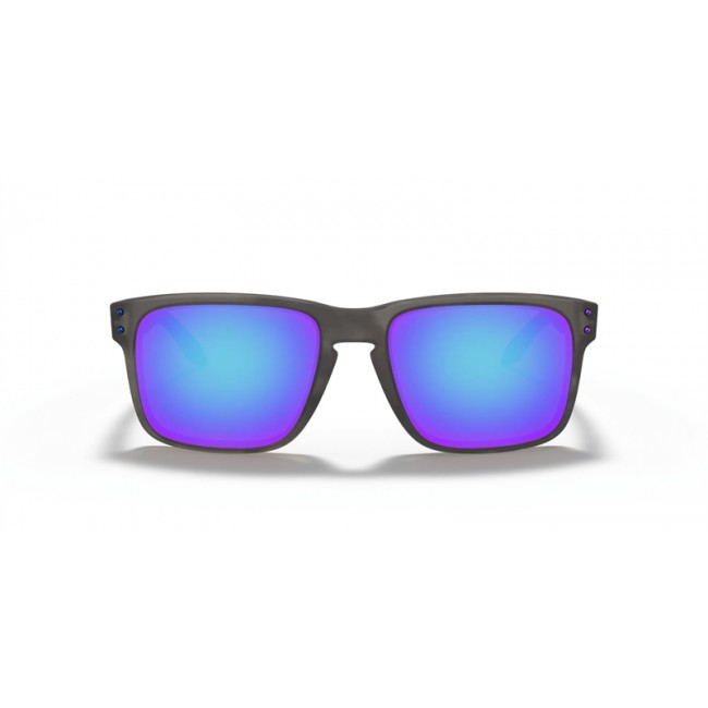 Oakley Holbrook Low Bridge Fit Sunglasses Matte Black Tortoise Frame Prizm Sapphire Polarized Lens