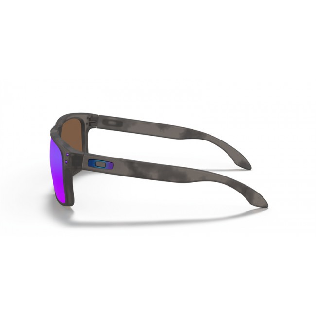 Oakley Holbrook Low Bridge Fit Sunglasses Matte Black Tortoise Frame Prizm Sapphire Polarized Lens