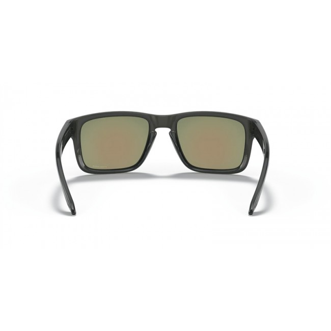 Oakley Holbrook Low Bridge Fit Sunglasses Grey Smoke Frame Prizm Ruby Lens