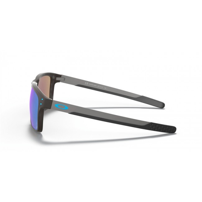 Oakley Holbrook Mix Low Bridge Fit Sunglasses Matte Black Tortoise Frame Prizm Sapphire Polarized Lens