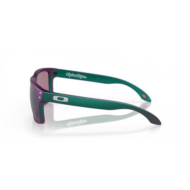 Oakley Holbrook Troy Lee Designs Series Sunglasses Troy Lee Designs Matte Purple Green Shift Frame Prizm Jade Lens