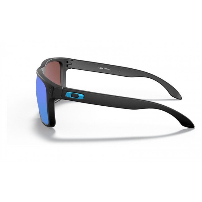 Oakley Holbrook Xl Sunglasses Polished Black Frame Prizm Sapphire Lens