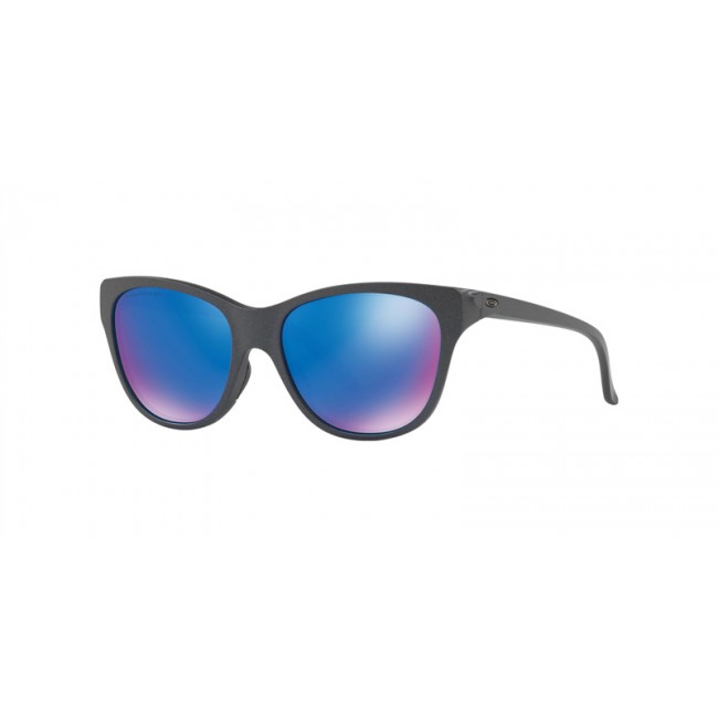 Oakley Hold Out Sunglasses Gray Frame Sapphire Iridium Polarized Lens