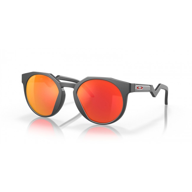 Oakley HSTN Sunglasses Black Frame Prizm Ruby Lens