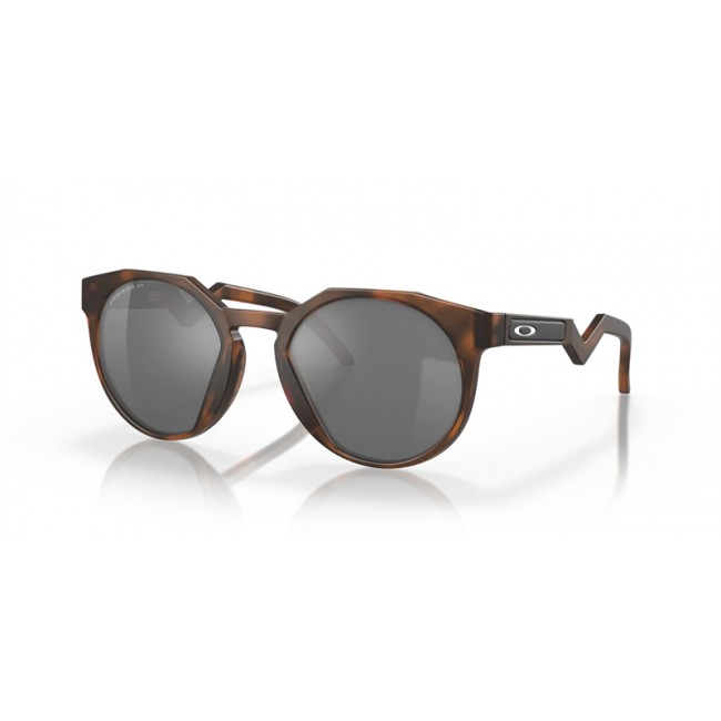 Oakley HSTN Sunglasses Brown Frame Prizm Black Polarized Lens