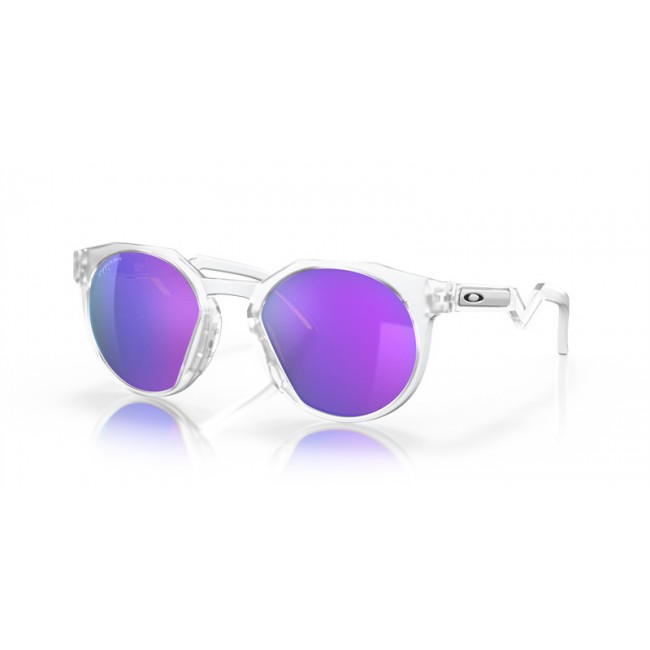 Oakley HSTN Sunglasses Clear Frame Prizm Violet Lens