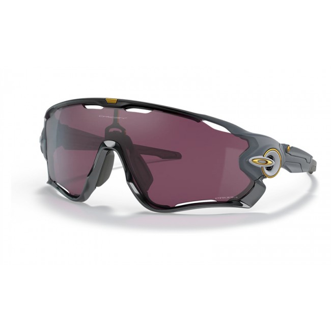 Oakley Jawbreaker Sunglasses Matte Black Dark Grey Fade Frame Prizm Road Black Lens