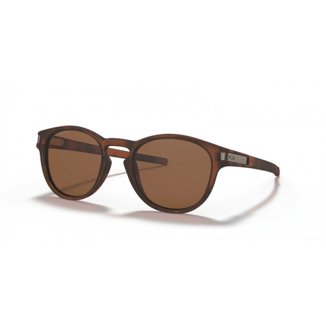 Oakley Latch Low Bridge Fit Sunglasses Matte Brown Tortoise Frame Prizm Tungsten Polarized Lens