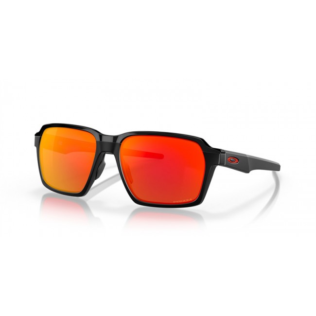Oakley Parlay Sunglasses Black Frame Prizm Ruby Lens