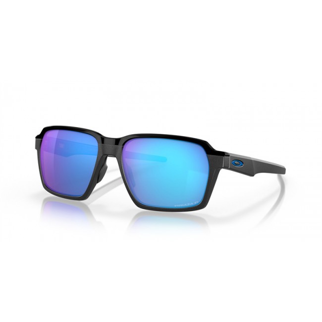 Oakley Parlay Sunglasses Gray Frame Prizm Sapphire Polarized Lens