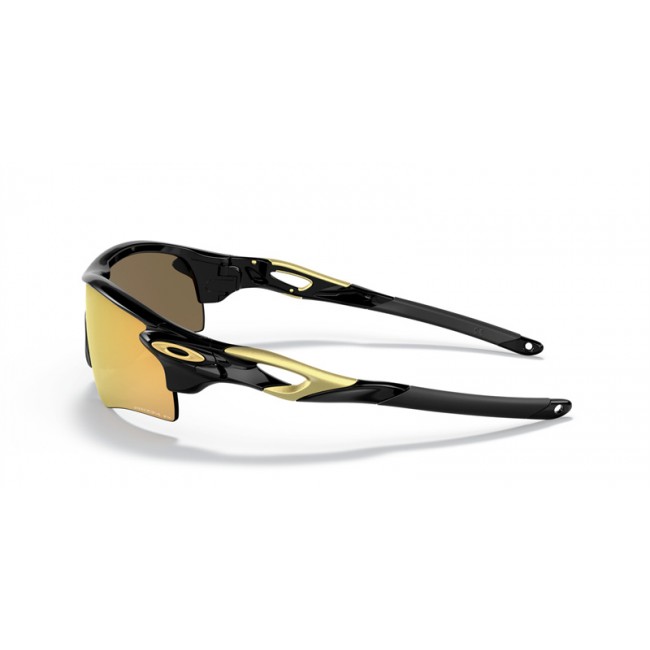 Oakley RadarLock Path Low Bridge Fit Sunglasses Black Frame Prizm 24k Polarized Lens