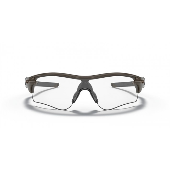 Oakley RadarLock Path Low Bridge Fit Sunglasses Green Frame Clear To Black Iridium Photochromic Lens