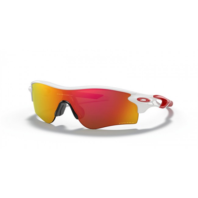 Oakley RadarLock Path Low Bridge Fit Sunglasses White Frame Prizm Ruby Lens