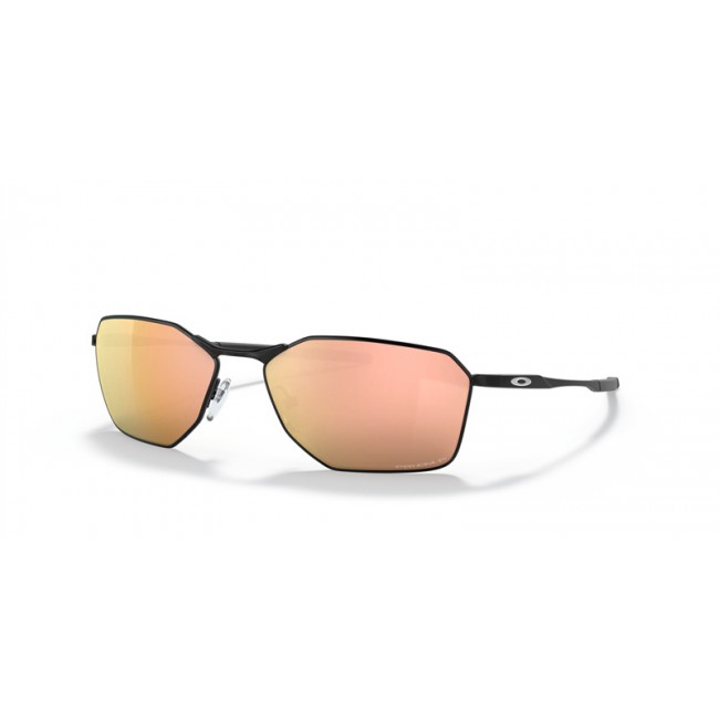 Oakley Savitar Sunglasses Black Frame Prizm Rose Gold Polarized Lens