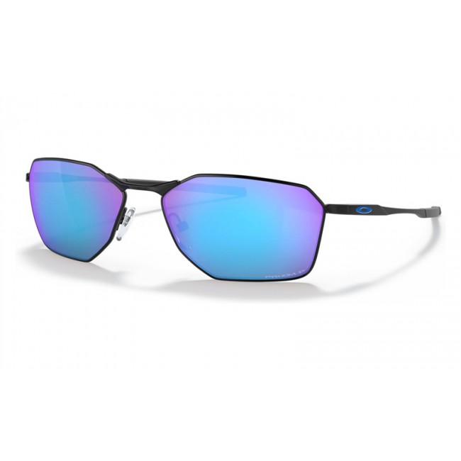 Oakley Savitar Sunglasses Satin Black Frame Prizm Sapphire Polarized Lens