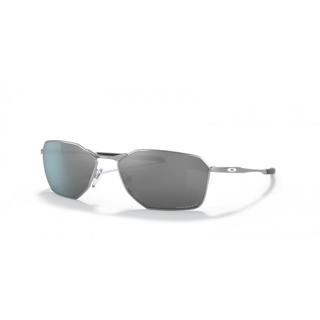 Oakley Savitar Sunglasses Silver Frame Prizm Black Polarized Lens