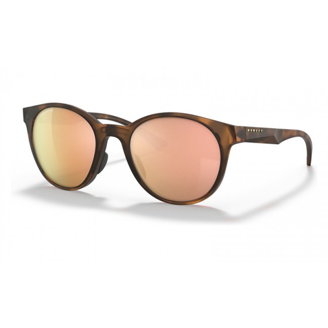 Oakley Spindrift Sunglasses Matte Brown Tortoise Frame Prizm Rose Gold Lens