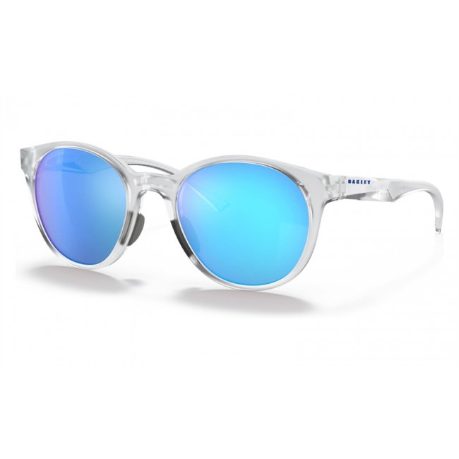 Oakley Spindrift Sunglasses Matte Clear Frame Prizm Sapphire Lens