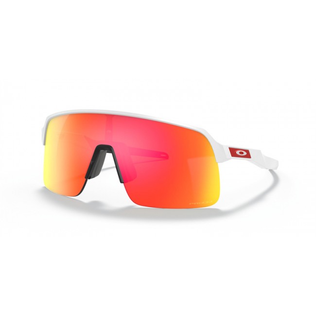 Oakley Sutro Lite Sunglasses Matte White Frame Prizm Ruby Lens