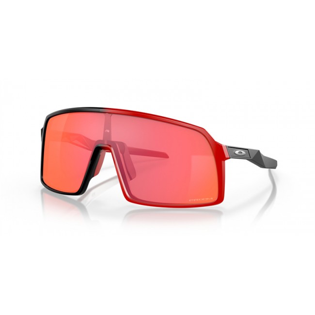 Oakley Sutro Sunglasses Matte Black Redline Frame Prizm Trail Torch Lens