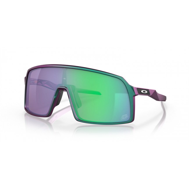 Oakley Sutro Troy Lee Designs Series Sunglasses Troy Lee Designs Matte Purple Green Shift Frame Prizm Jade Lens