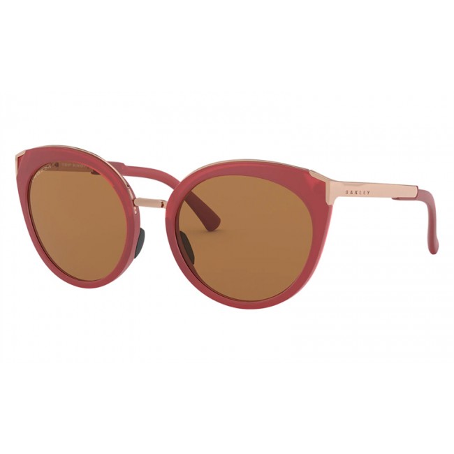 Oakley Top Knot Sunglasses Berry Frame Prizm Bronze Lens