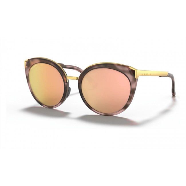 Oakley Top Knot Sunglasses Matte Rose Tortoise Frame Prizm Rose Gold Lens