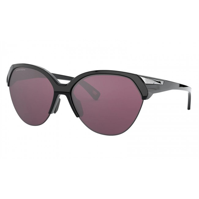 Oakley Trailing Point Sunglasses Polished Black Frame Prizm Road Black Lens