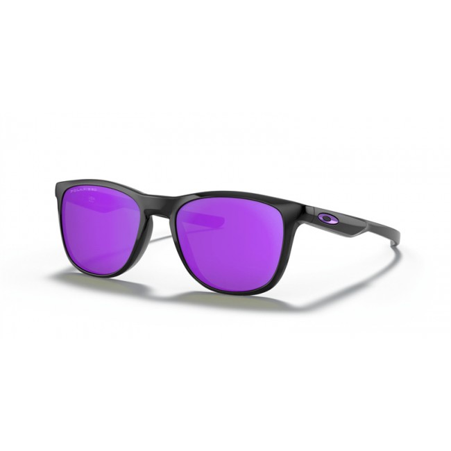 Oakley Trillbe X Sunglasses Polished Black Ink Frame Violet Iridium Polarized Lens