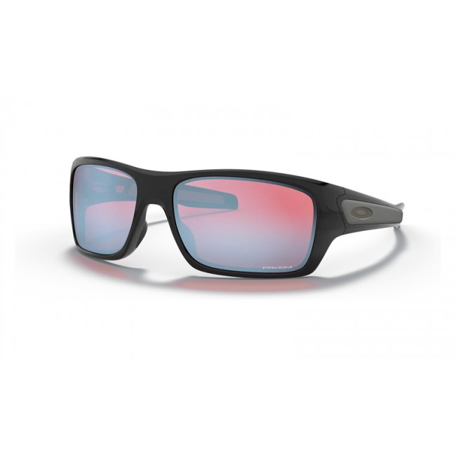 Oakley Turbine Prizm Snow Collection Sunglasses Polished Black Frame Prizm Snow Sapphire Lens