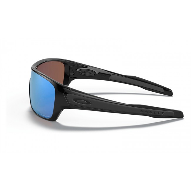 Oakley Turbine Rotor Sunglasses Polished Black Frame Prizm Deep Water Polarized Lens
