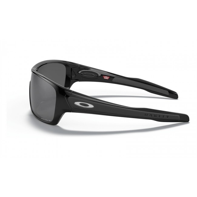 Oakley Turbine Rotor Sunglasses Polished Black Frame Prizm Black Polarized Lens