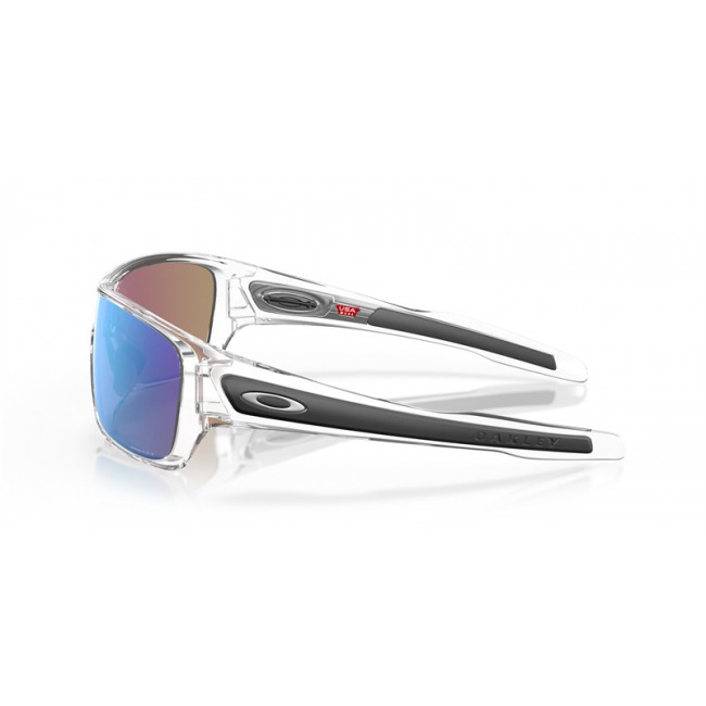Oakley Turbine Rotor Sunglasses Polished Clear Frame Prizm Sapphire Lens