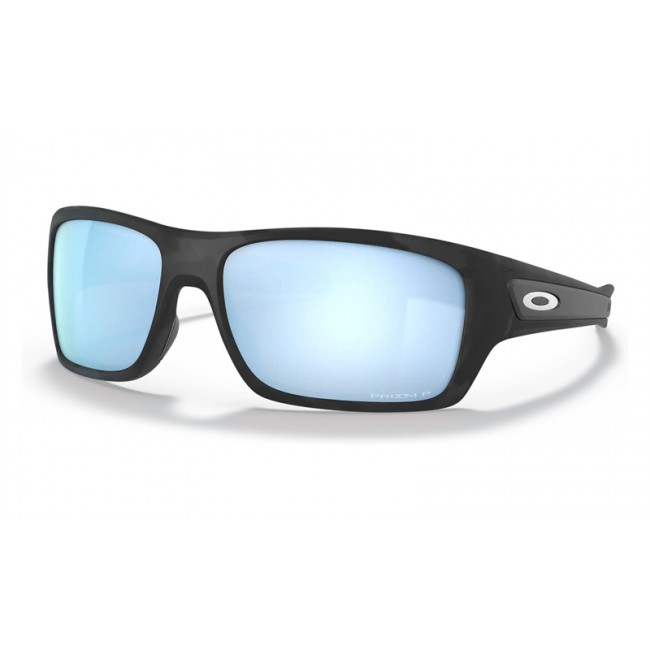 Oakley Turbine Sunglasses Matte Black Camo Frame Prizm Deep Water Polarized Lens
