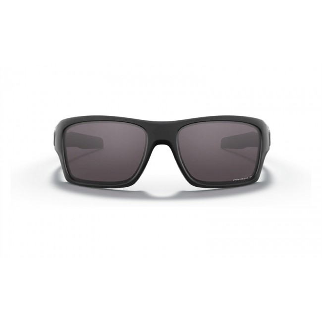Oakley Turbine Sunglasses Matte Black Frame Prizm Grey Polarized Lens