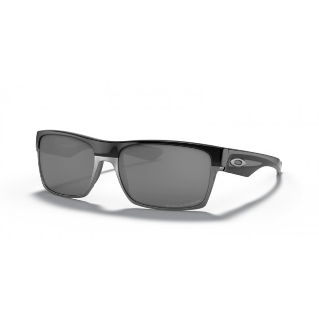 Oakley Twoface Sunglasses Polished Black Frame Black Iridium Polarized Lens