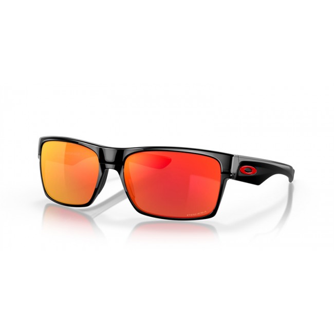 Oakley Twoface Sunglasses Polished Black Frame Prizm Ruby Lens