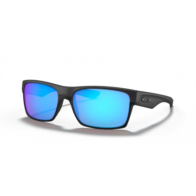Oakley Twoface Sunglasses Steel Frame Prizm Sapphire Lens