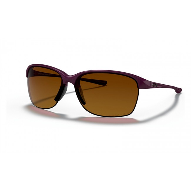 Oakley Unstoppable Sunglasses Raspberry Spritzer Frame Brown Gradient Polarized Lens