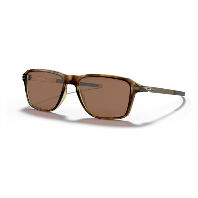 Oakley Wheel House Sunglasses Polished Brown Tortoise Frame Prizm Tungsten Polarized Lens
