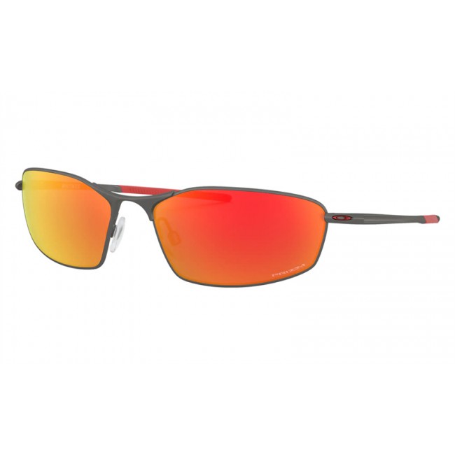 Oakley Whisker Sunglasses Matte Gunmetal Frame Prizm Ruby Lens