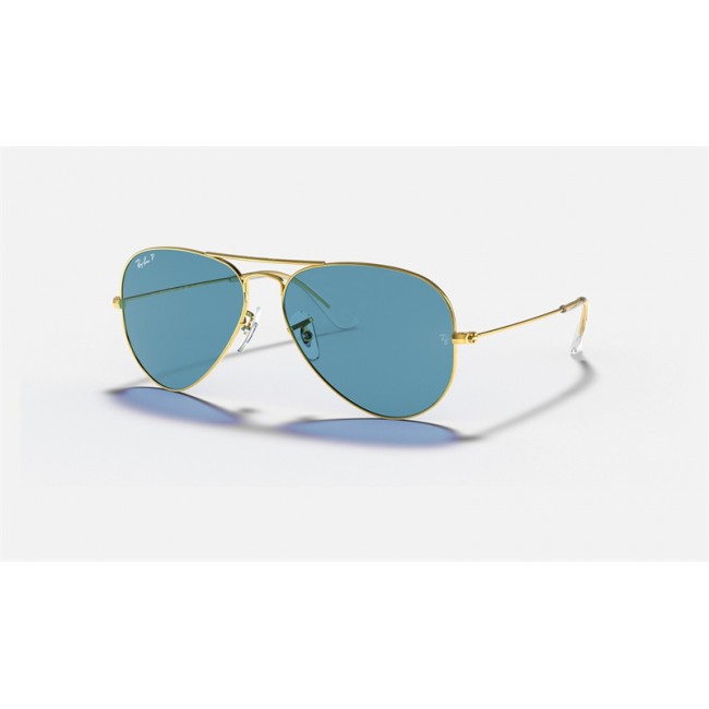 Ray Ban Aviator Classic RB3025 Sunglasses Blue Polarized Classic Gold